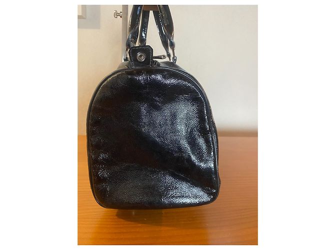 Borsa Bowling Longchamp in vernice nera Nero - vista 4