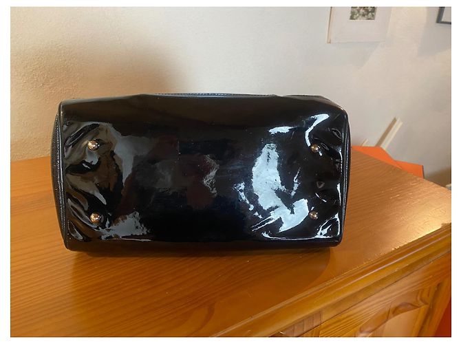 Borsa Bowling Longchamp in vernice nera Nero - vista 6