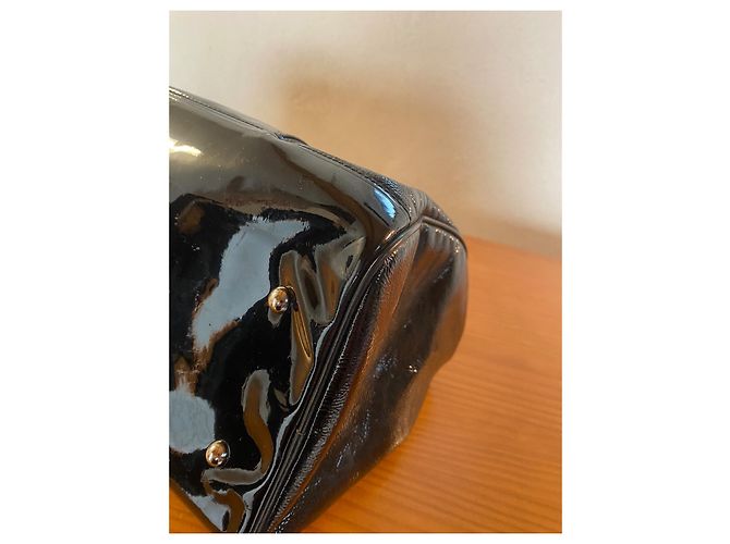 Borsa Bowling Longchamp in vernice nera Nero - vista 7