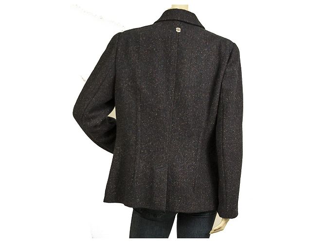 Luisa Spagnoli  Blue Wool Silk Blend Fitted Two Buttons Blazer jacket size 48 - view 2