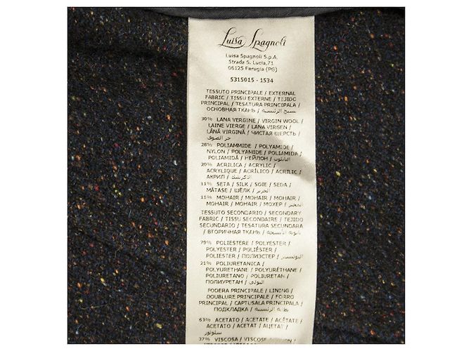 Luisa Spagnoli  Blue Wool Silk Blend Fitted Two Buttons Blazer jacket size 48 - view 4
