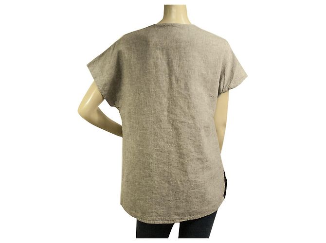 Philosophy Di Alberta Ferretti Philosophy Camicetta a tunica in cotone e lino grigio - Taglia S Grigio antracite - vista 2