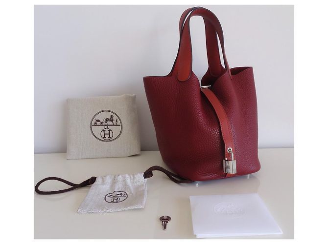 Hermès Borsa Hermes Picotin 18 Serratura Rosso - vista 4