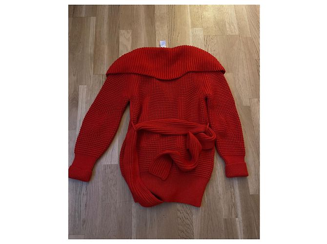 Sonia Rykiel Strickjacke aus Wolle in Rot Koralle - Ansicht 2