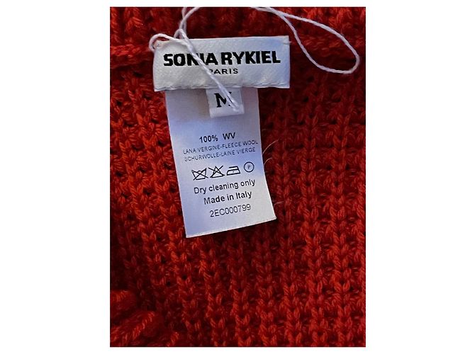 Sonia Rykiel Strickjacke aus Wolle in Rot Koralle - Ansicht 3