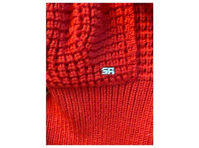 Sonia Rykiel Strickjacke aus Wolle in Rot Koralle - Ansicht 4
