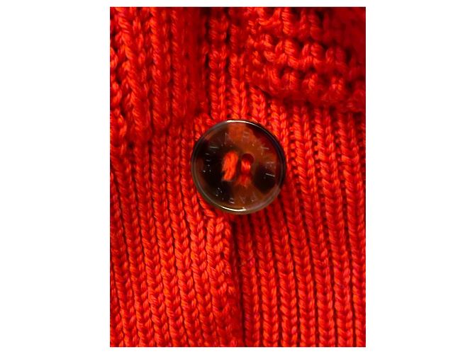 Sonia Rykiel Strickjacke aus Wolle in Rot Koralle - Ansicht 5