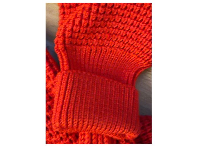 Sonia Rykiel Strickjacke aus Wolle in Rot Koralle - Ansicht 6