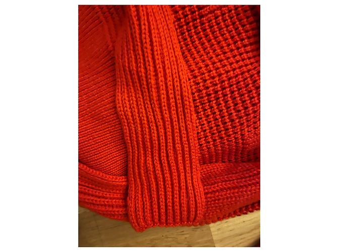 Sonia Rykiel Strickjacke aus Wolle in Rot Koralle - Ansicht 8