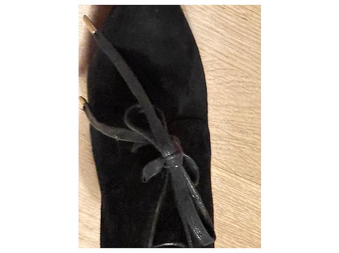Botines Lanvin de ante negro - vista 6