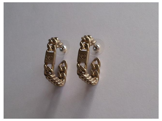 Chanel CC Logo Ohrringe Goldfarben Golden - Ansicht 2