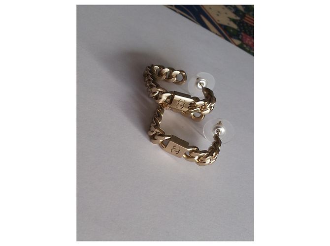 Chanel CC Logo Ohrringe Goldfarben Golden - Ansicht 3