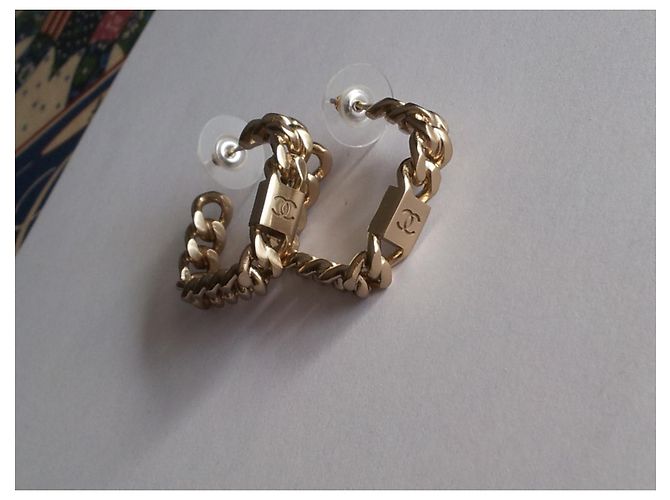 Chanel CC Logo Ohrringe Goldfarben Golden - Ansicht 6