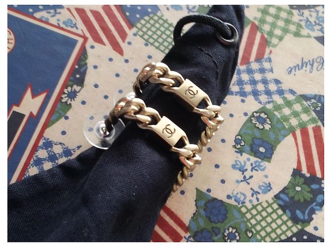 Chanel CC Logo Ohrringe Goldfarben Golden - Ansicht 7