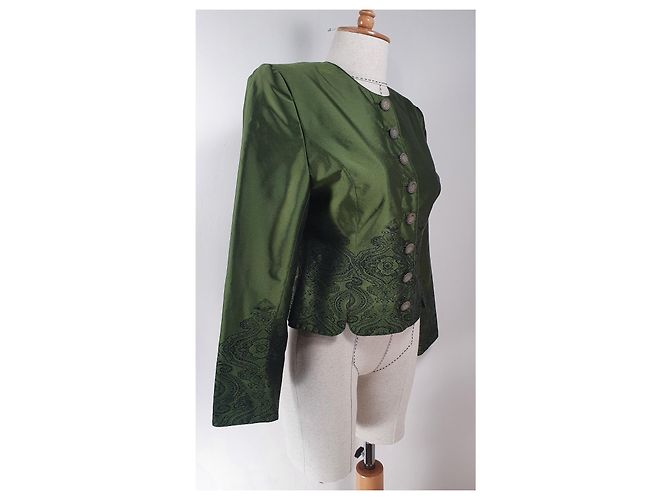 Autre Marque Blazer de seda Berwin & Wolff verde - vista 2