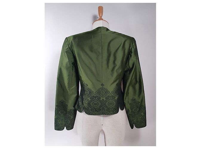 Autre Marque Blazer de seda Berwin & Wolff verde - vista 4