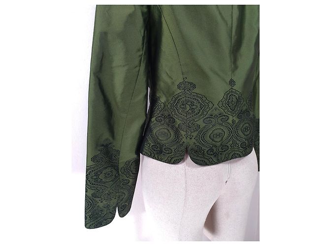 Autre Marque Blazer de seda Berwin & Wolff verde - vista 5