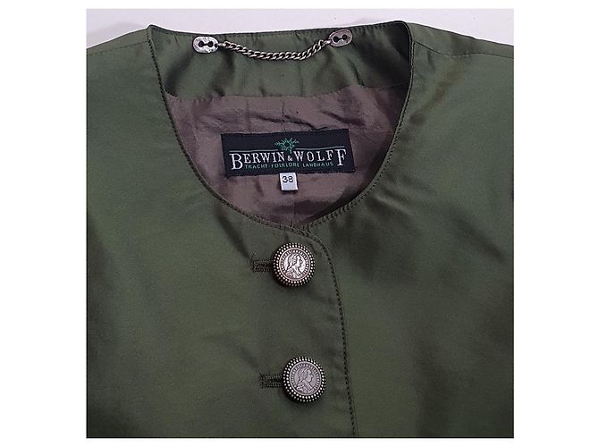 Autre Marque Blazer de seda Berwin & Wolff verde - vista 6