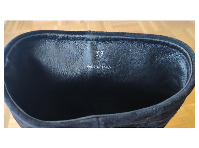 Botas Miu Miu de ante negras Talla 39 Negro - vista 7