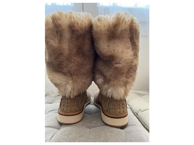 Car Shoes nuevas botas de piel Beige - vista 3
