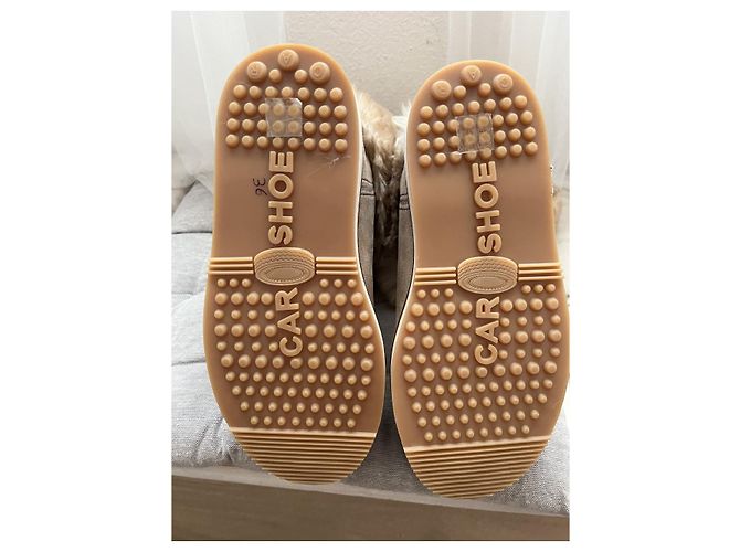 Car Shoes nuevas botas de piel Beige - vista 5