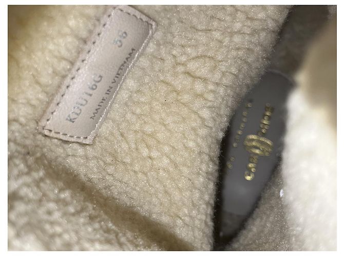 Car Shoes nuevas botas de piel Beige - vista 7