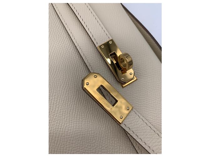 Hermès Kelly Pochette Beige - vista 5