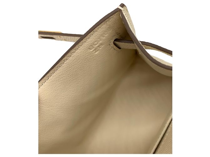 Hermès Kelly Pochette Beige - vista 6