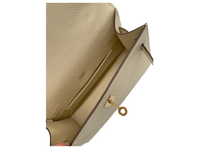 Hermès Kelly Pochette Beige - vista 7