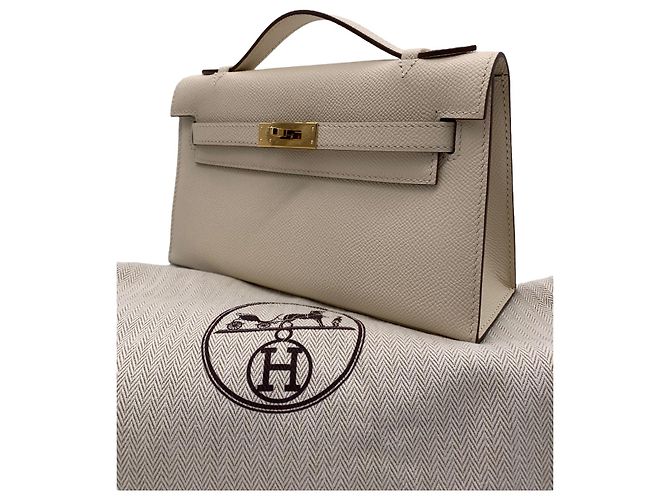 Hermès Kelly Pochette Beige - vista 8