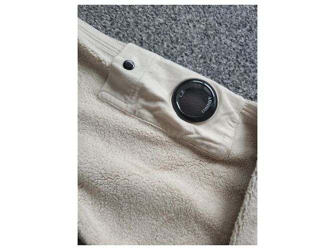 CP Company Pullover Beige aus Baumwolle mit Kapuze - Ansicht 2