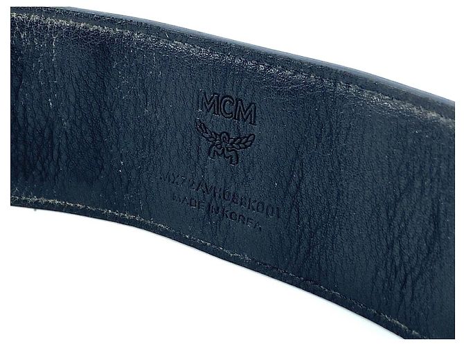 BRACELET CUIR NYLON NOIR MCM - vue 4