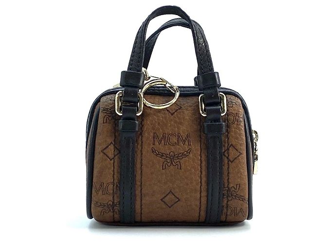 MCM PENDANT MINI BOSTON BAG BROWN - view 2