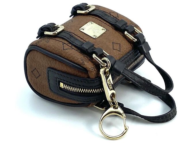 MCM PENDANT MINI BOSTON BAG BROWN - view 3