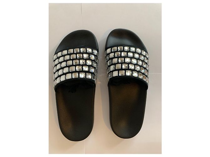Sandali Burberry Neri in Gomma Taglia 38 Nero - vista 2