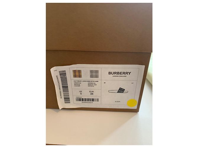 Sandali Burberry Neri in Gomma Taglia 38 Nero - vista 4