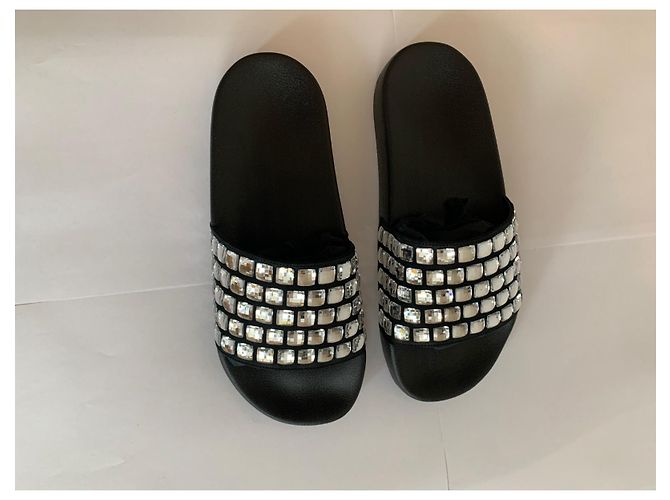 Sandali Burberry Neri in Gomma Taglia 38 Nero - vista 5
