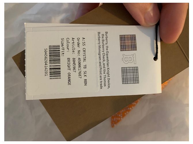 Burberry Stola Orange Stoff - Ansicht 5