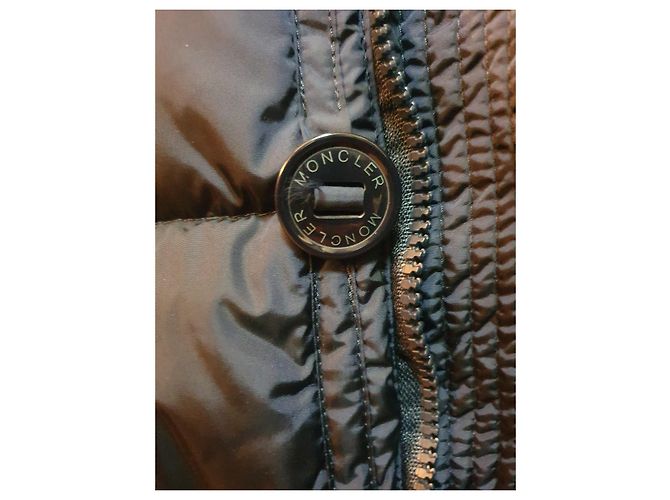 Moncler Down Jacket Dark Blue Nylon Men - view 11
