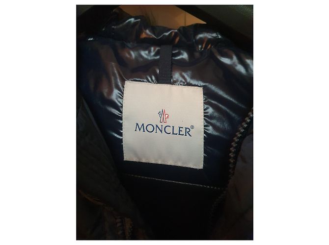 Moncler Down Jacket Dark Blue Nylon Men - view 12