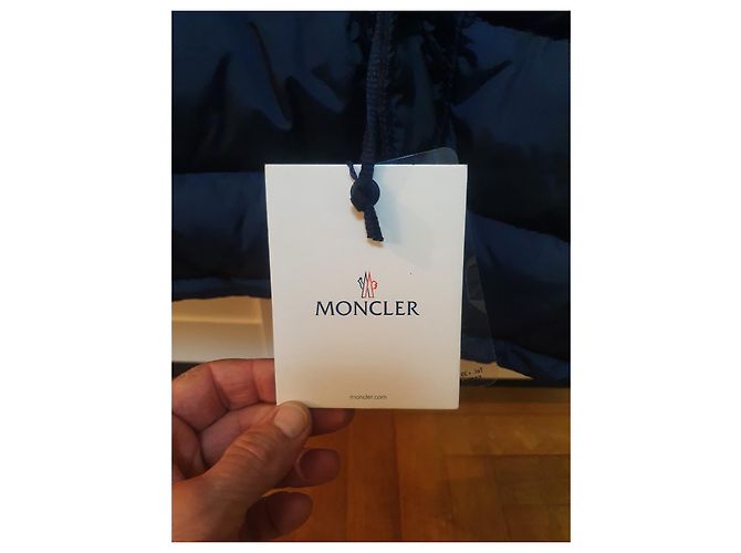 Moncler Down Jacket Dark Blue Nylon Men - view 14