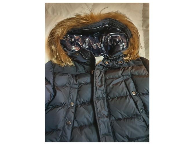 Moncler Down Jacket Dark Blue Nylon Men - view 3