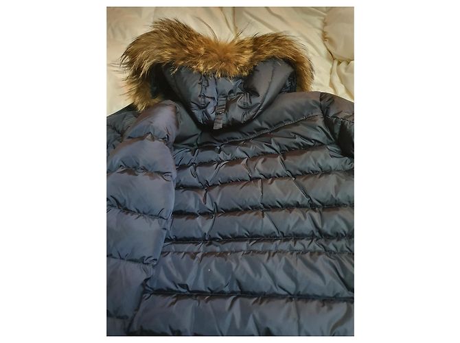 Moncler Down Jacket Dark Blue Nylon Men - view 7