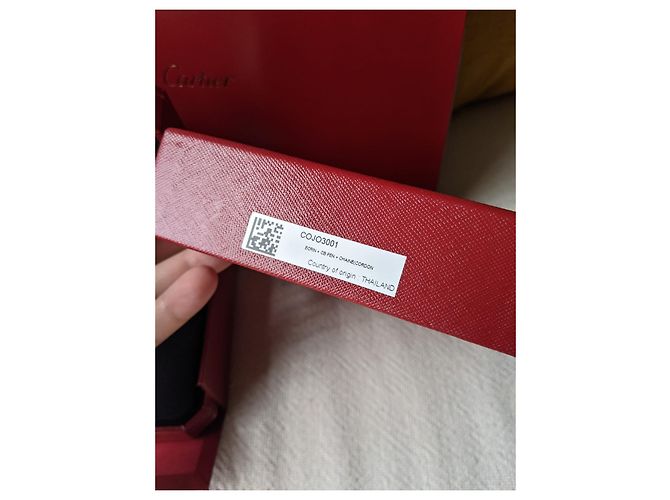 Cartier Halsketten-Anhänger-Box mit Papiertüte Rot - Ansicht 4