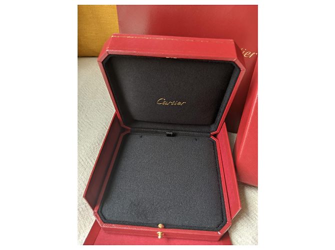 Cartier Halsketten-Anhänger-Box mit Papiertüte Rot - Ansicht 5