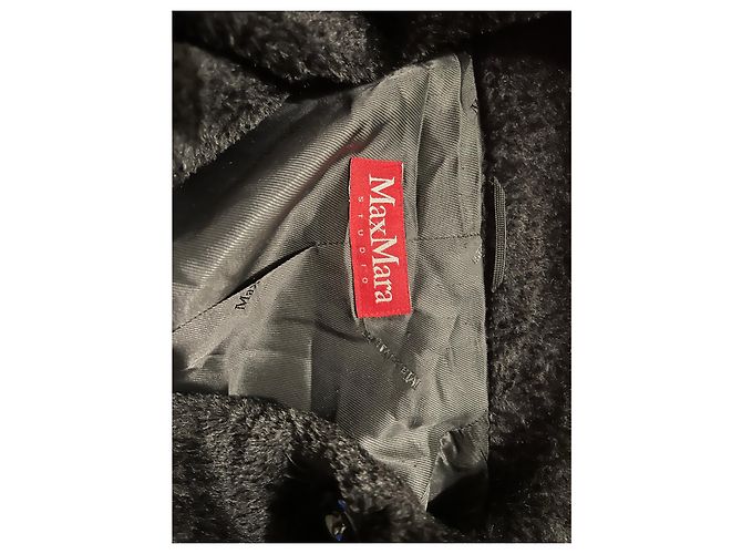 Abrigo Max Mara de alpaca y lana negra Negro - vista 4