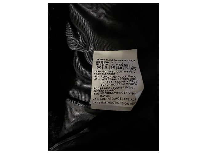 Abrigo Max Mara de alpaca y lana negra Negro - vista 5