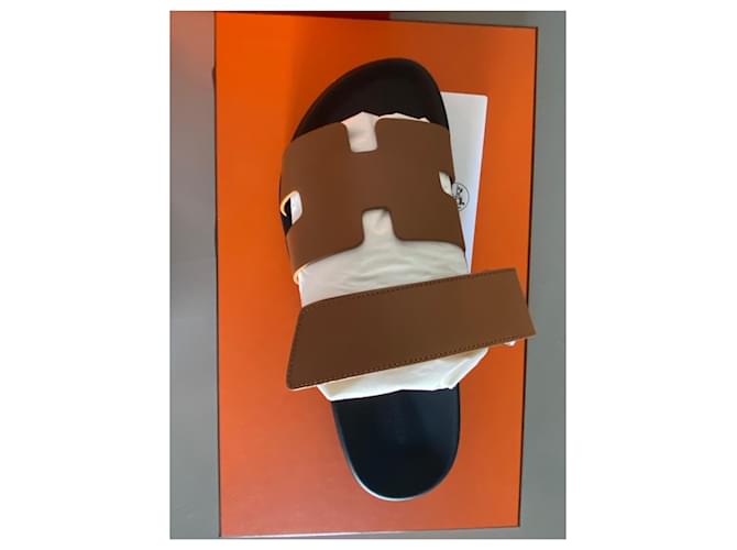 Hermès Chypres sandals Marrone chiaro - vista 2