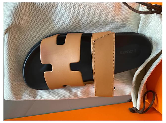 Hermès Chypres sandals Marrone chiaro - vista 5