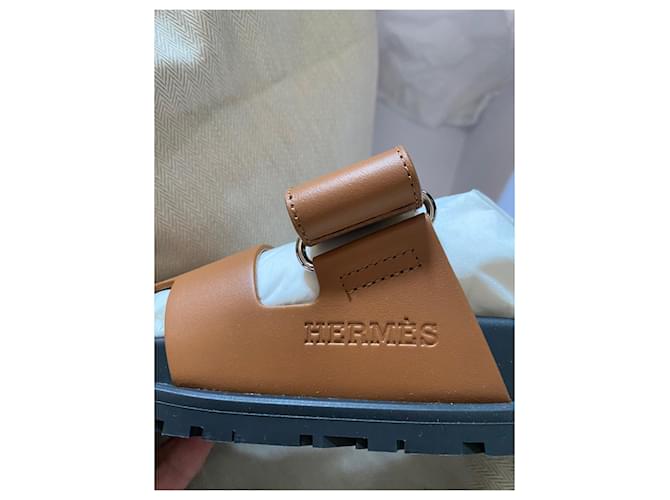 Hermès Chypres sandals Marrone chiaro - vista 7